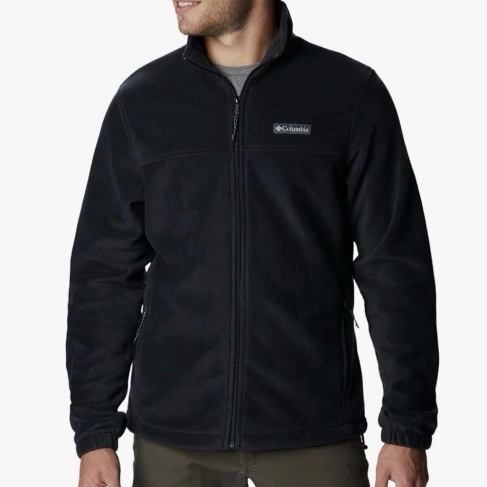 Columbia Steens Mountain Full Zip Fleece Jacket Mens XL Black WM3220 Outdoor
